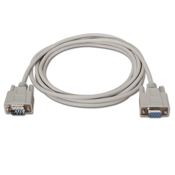 Aisens Cable Serie RS232 DB9 Macho a DB9 Hembra Beige 1,8m